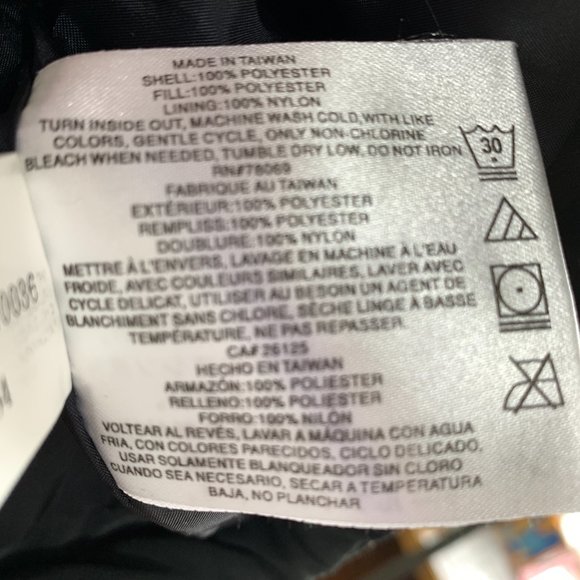 Ashworth NWT Women M Black/Navy Blue Zip Mock Neck Jacket Quilted Body Knit Arms - Picture 10 of 15